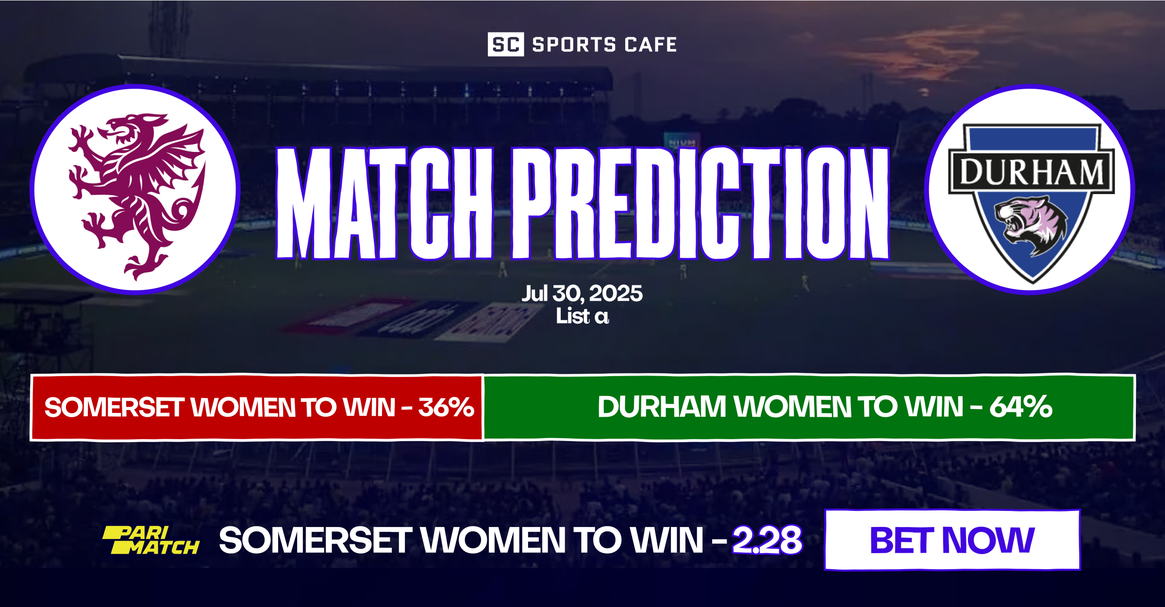 Somerset women vs Durham women match prediction.